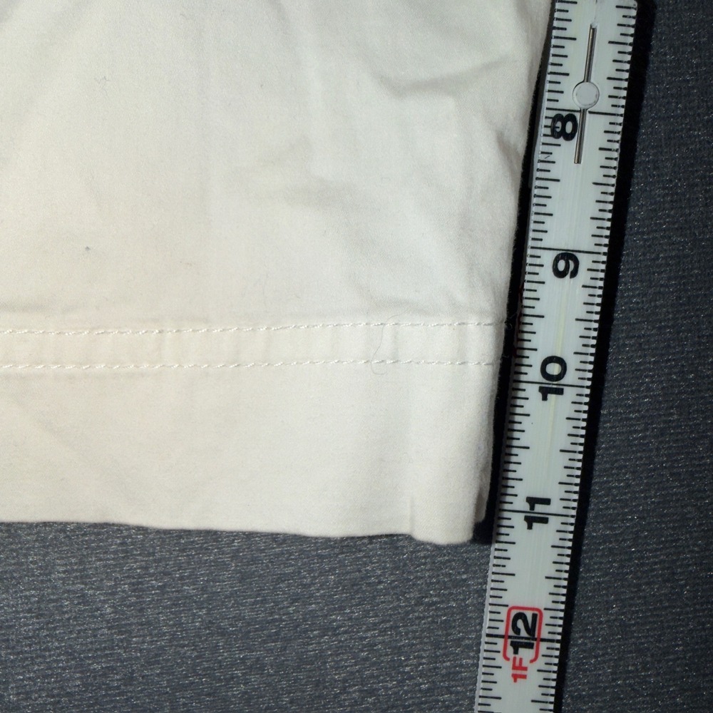 Tory Burch White Bermuda Shorts Logo Button Walking Shorts 12081220 Size 2 - Picture 7 of 9